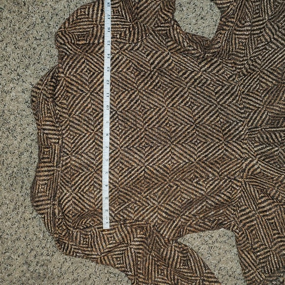 Free People brown 70s print geometic peplum blanket jacket womens 10 - Picture 12 of 12